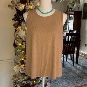 Old Navy Tan Ribbed Tank Top